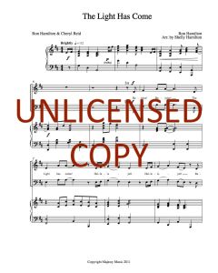 The Light Has Come Choral (PDF download)