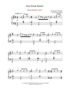 Our Great Savior - Faye Lopez Piano Solo (PDF download)