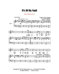 It's All My Fault - Children's Choral (PDF download)