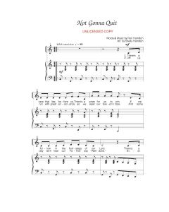 Not Gonna Quit - Children's Choral (PDF download)