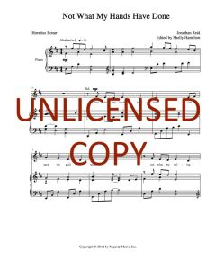Not What My Hands Have Done Piano/Vocal (PDF download)