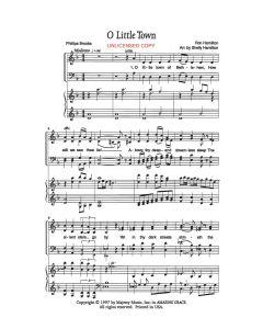 O Little Town Piano/Vocal Choral (PDF download)