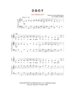 O-B-E-Y - Children's Choral (PDF download)