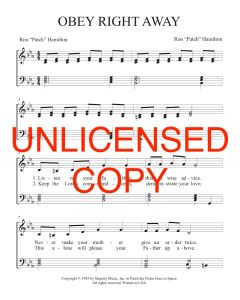 Obey Right Away - Patch Praises (PDF download)