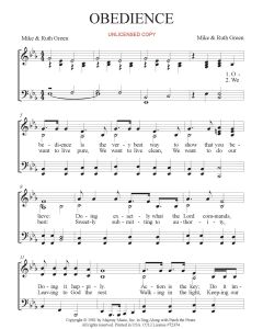 Obedience - Patch Praises (PDF download)
