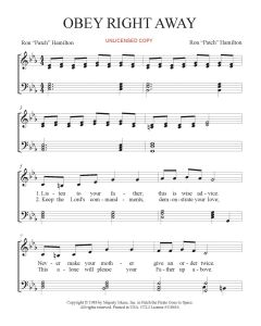 Obey Right Away - Patch Praises (PDF download)
