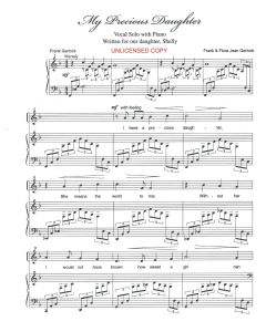 My Precious Daughter - Wedding Solo (PDF download)