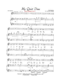 My Quiet Time - Children's Choral (PDF download)