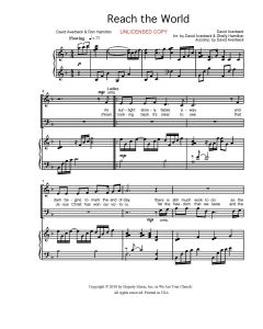 Reach the World- Piano/Vocal (PDF download)
