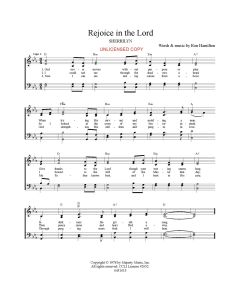 Rejoice in the Lord - Hymn Style (PDF download)