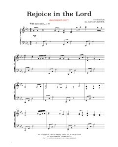 Rejoice in the Lord - James Koerts Piano Solo (PDF download)