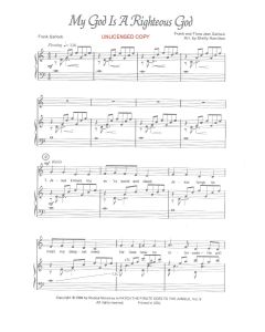 My God Is A Righteous God - Children's Vocal (PDF download)