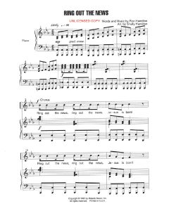 Ring Out The News - Children's Choral (PDF download)