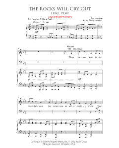 The Rocks Will Cry Out - Choral (PDF download)