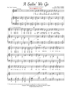 A Sailin' We Go - Children's Choral (PDF download)
