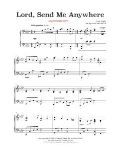Lord, Send Me Anywhere - James Koerts Piano Solo (PDF download)