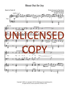 Shout Out for Joy - Piano Vocal (PDF download)