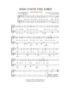 Sing Unto the Lord - Ladies Ensemble Piano/Vocal (PDF download)