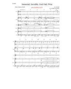 Immortal, Invisible Orchestration - Simply Majesty Hymns Version (PDF download)