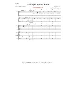Hallelujah! What a Savior Orchestration Simply Majesty Hymns Version (PDF download)