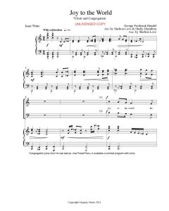 Joy to the World - Choir w/Congregation (PDF download)