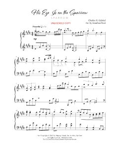 His Eye is on the Sparrow - Jonathan Reid Piano Solo (PDF download)