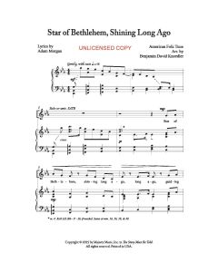 Star of Bethlehem, Shining Long Ago - Piano/Vocal (PDF download)