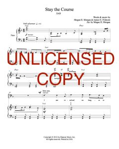 Stay the Course SAB Simply Majesty Version (PDF download)