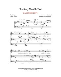 The Story Must Be Told - Piano/Vocal (PDF download)