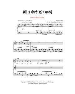 All I Get Is Tacos - Children's Choral (PDF download)