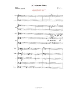 The Richest Family in Town Orchestration (PDF download)