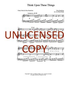 Think Upon These Things Choral (PDF download)