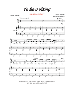 To Be a Viking - Children's Choral (PDF download)