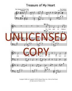 Treasure of My Heart - Piano/Vocal (PDF download)