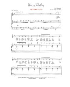 Worry Warthog - Children's Choral (PDF download)