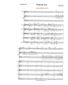Wash Me Now Orchestration (PDF download)