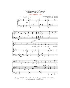Welcome Home - SATB Piano/Vocal (PDF download)