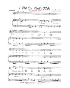 I Will Do What's Right - Children's Choral (PDF download)