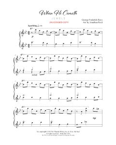 When He Cometh - Jonathan Reid Piano Solo (PDF download)