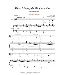 When I Survey the Wondrous Cross - Children's Choral (PDF download)