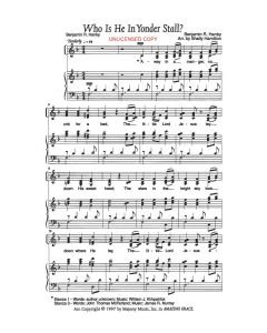 Who Is He In Yonder Stall? - Piano Vocal (PDF download)