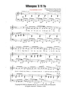 Whoopee Ti Yi Yo - Children's Choral (PDF download)