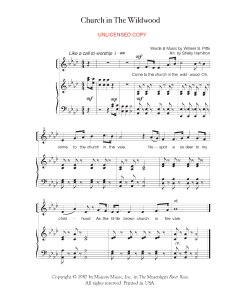Church in The Wildwood - Children's Choral (PDF download)