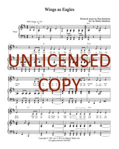 Wings as Eagles Piano/Vocal (PDF download)