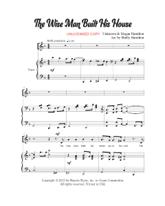 The Wise Man Built His House - Children's Choral (PDF download)