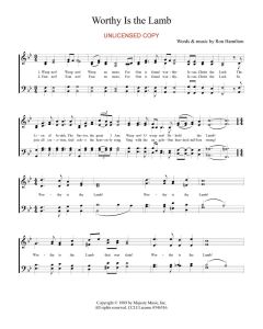 Worthy Is the Lamb Hymn Style (PDF download)