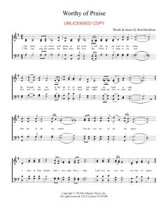 Worthy of Praise - Hymn Style (PDF download)