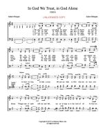 In God We Trust, In God Alone - Hymn Style (PDF download)