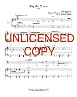 Stay the Course SAB Simply Majesty Version (PDF download)