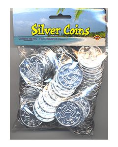 Patch the Pirate Treasure (Silver Bit Coin) 100 per pack - Cannot ship Medial Mail